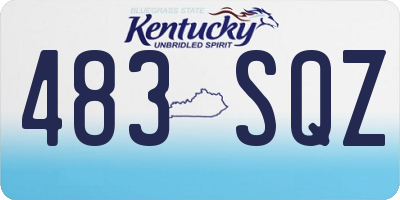 KY license plate 483SQZ