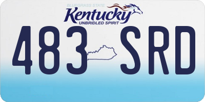 KY license plate 483SRD
