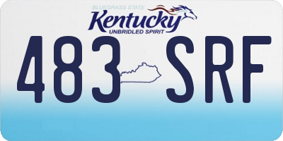 KY license plate 483SRF