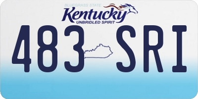 KY license plate 483SRI