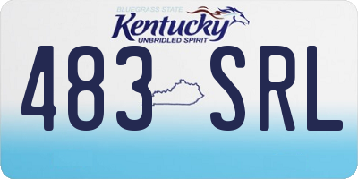 KY license plate 483SRL