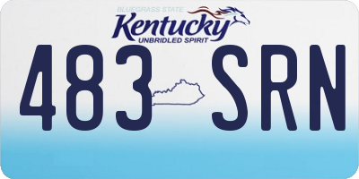 KY license plate 483SRN