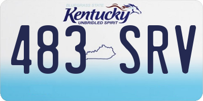 KY license plate 483SRV