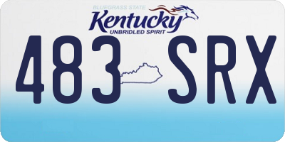 KY license plate 483SRX