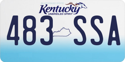 KY license plate 483SSA