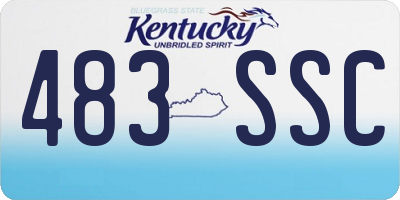 KY license plate 483SSC