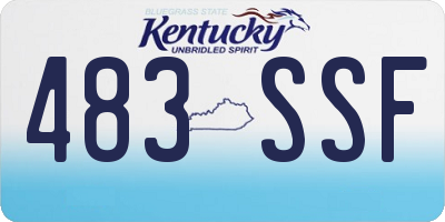 KY license plate 483SSF