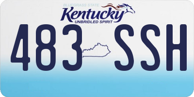 KY license plate 483SSH
