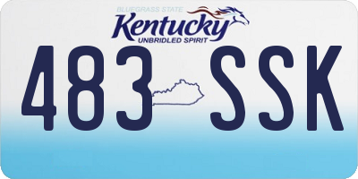 KY license plate 483SSK