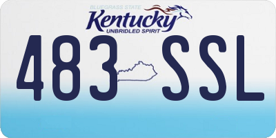 KY license plate 483SSL