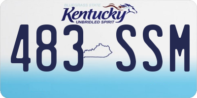 KY license plate 483SSM