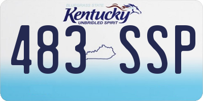 KY license plate 483SSP
