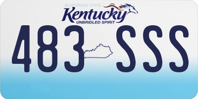 KY license plate 483SSS