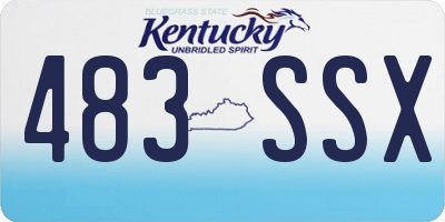 KY license plate 483SSX