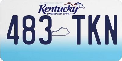 KY license plate 483TKN