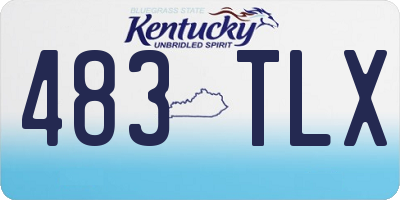 KY license plate 483TLX