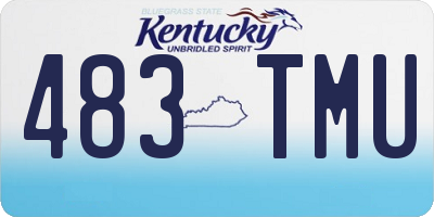 KY license plate 483TMU