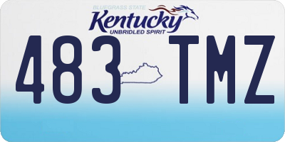 KY license plate 483TMZ