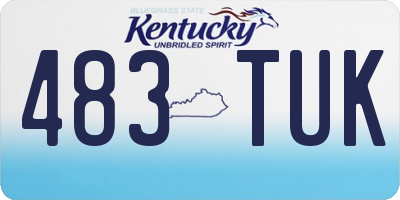KY license plate 483TUK