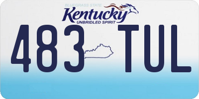 KY license plate 483TUL