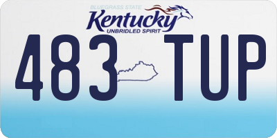 KY license plate 483TUP