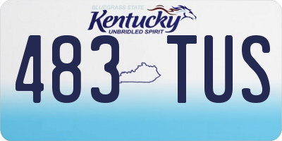 KY license plate 483TUS