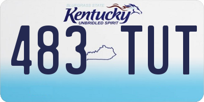 KY license plate 483TUT