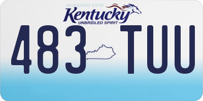 KY license plate 483TUU