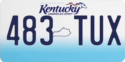 KY license plate 483TUX