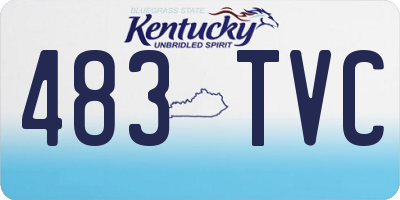 KY license plate 483TVC