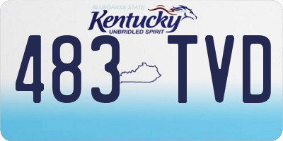 KY license plate 483TVD