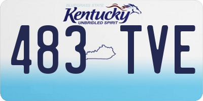 KY license plate 483TVE