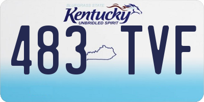 KY license plate 483TVF