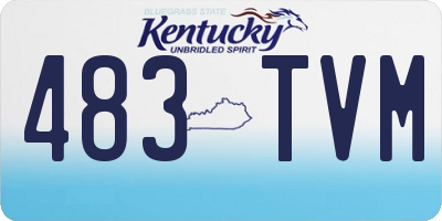 KY license plate 483TVM