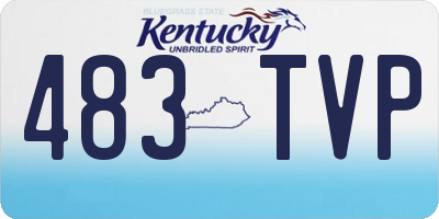 KY license plate 483TVP