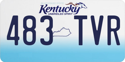 KY license plate 483TVR