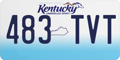 KY license plate 483TVT