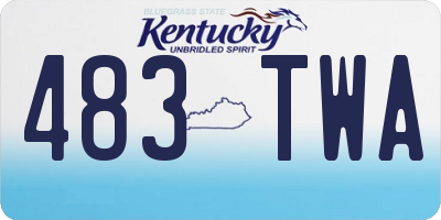 KY license plate 483TWA
