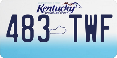 KY license plate 483TWF
