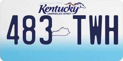 KY license plate 483TWH