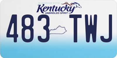 KY license plate 483TWJ