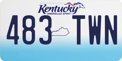 KY license plate 483TWN