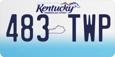 KY license plate 483TWP