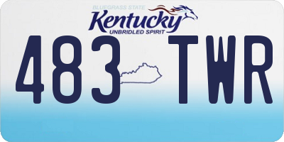 KY license plate 483TWR