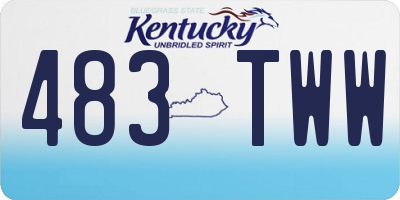 KY license plate 483TWW