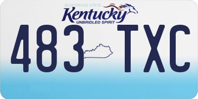 KY license plate 483TXC