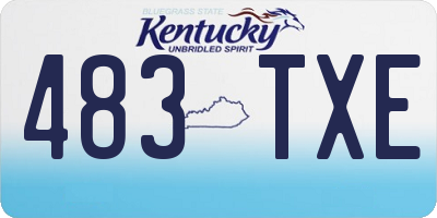 KY license plate 483TXE