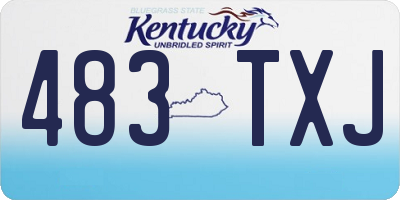 KY license plate 483TXJ