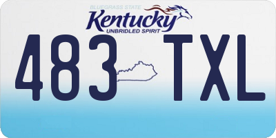 KY license plate 483TXL