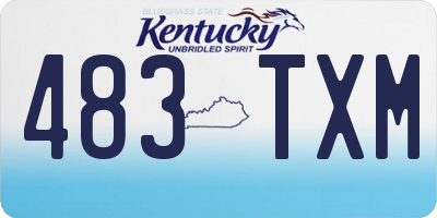 KY license plate 483TXM